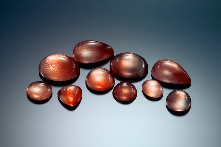 Natural Oregon sunstone Cabochon 10 pcs 23.50 cts