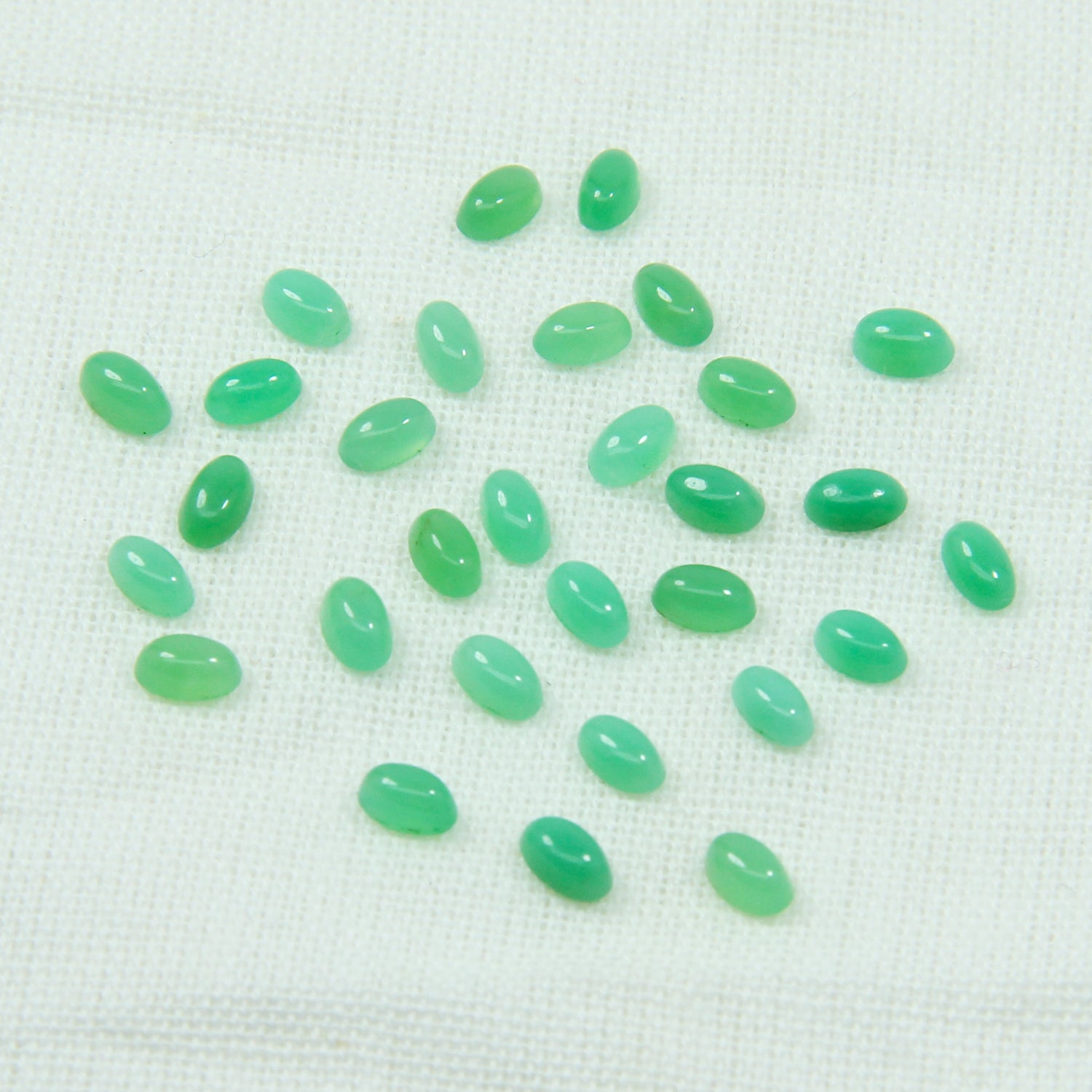 Chrysoprase Oval Cabochon Made on Order