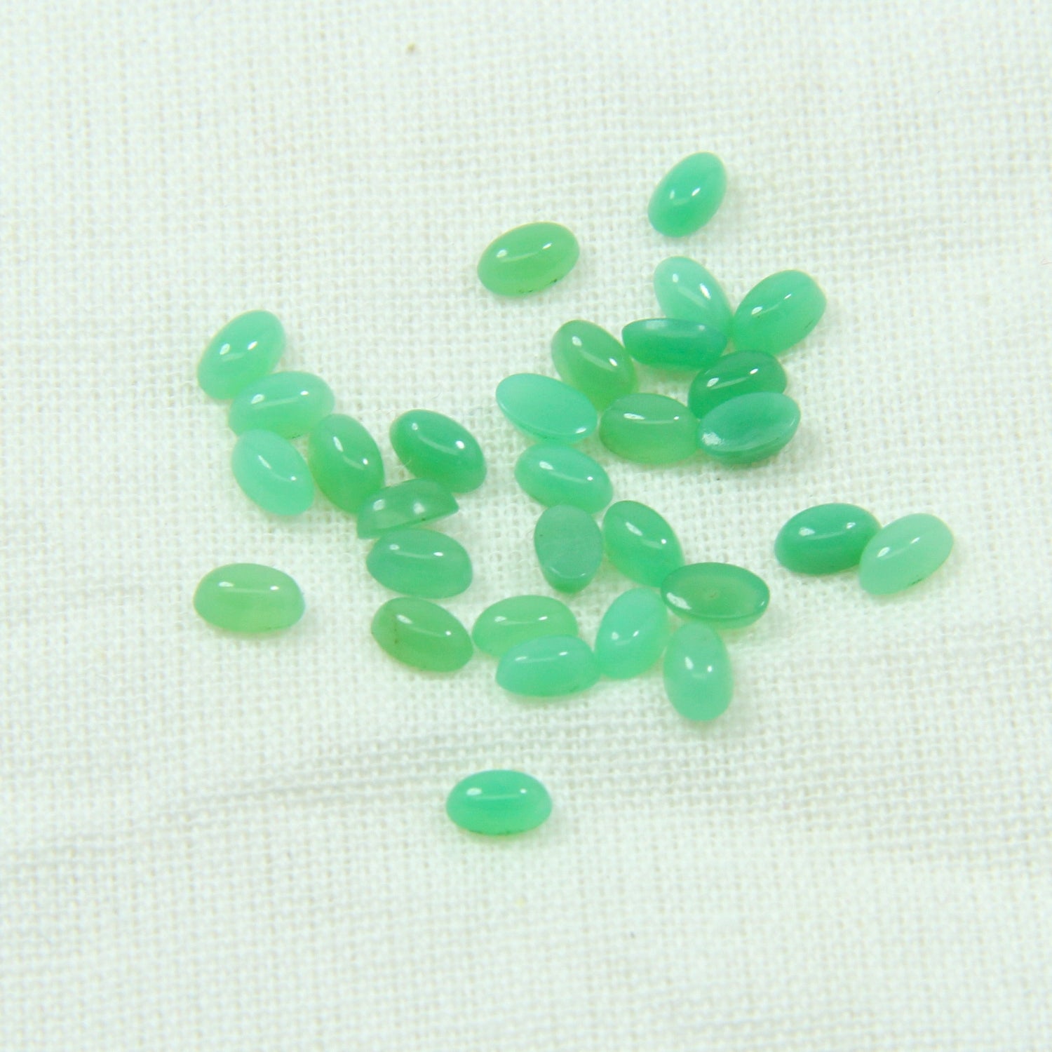 Chrysoprase Oval Cabochon Made on Order