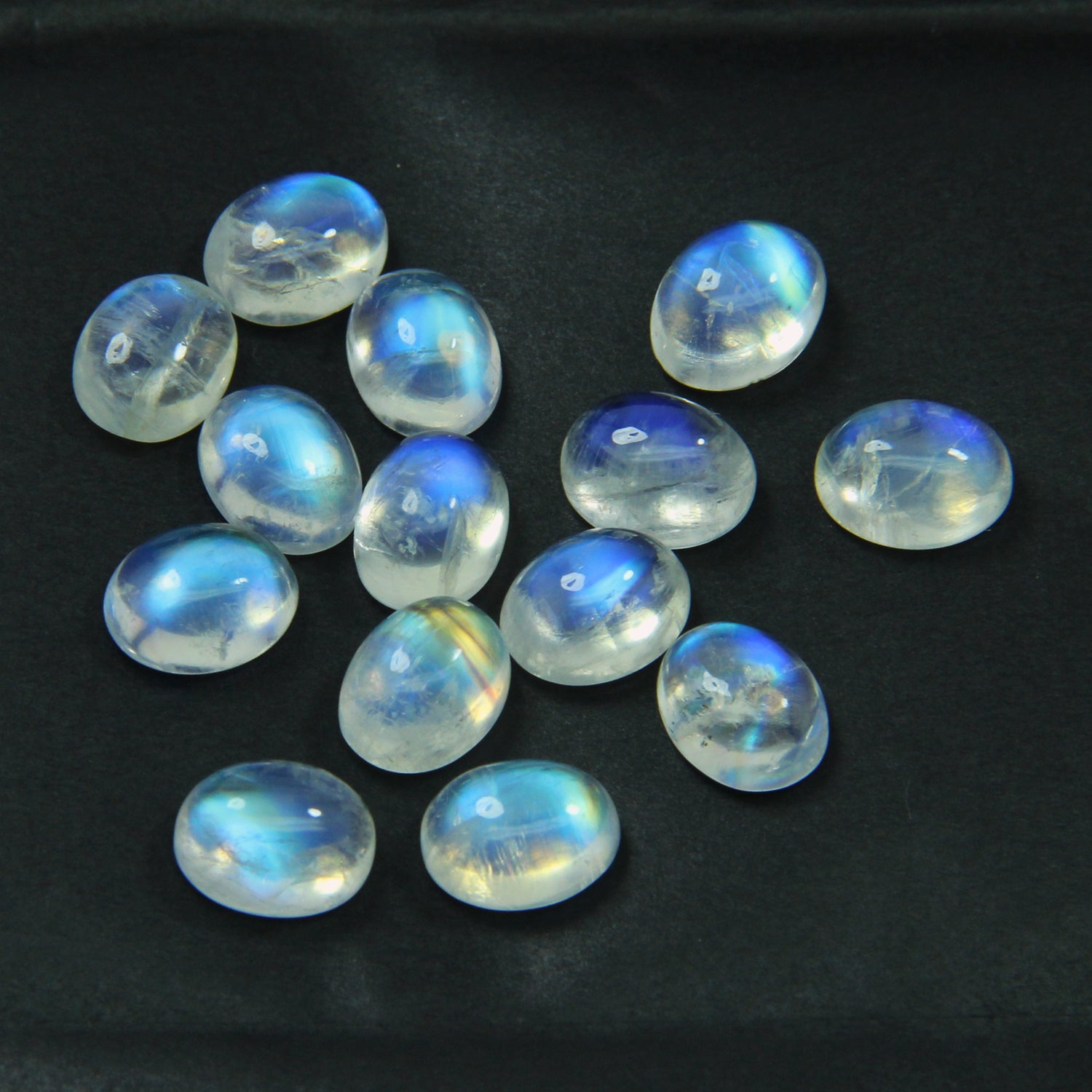 Rainbow Moonstone 9x7 MM Oval Calibrated Cabochon