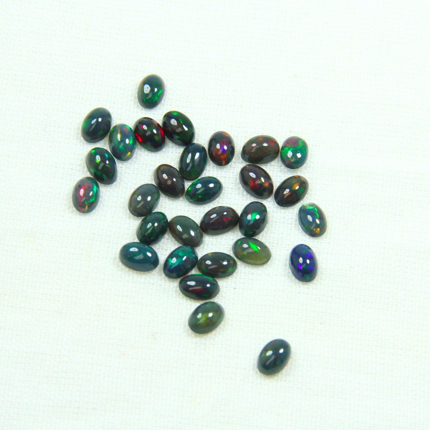 Black Opal 6x4 Oval Cabochon